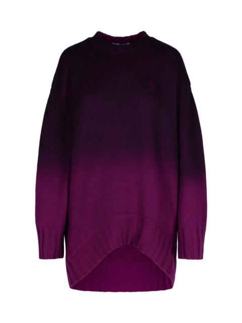 THE ATTICO Purple Wool Blend Mini Dress