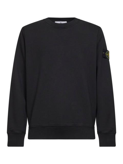 Stone Island Black organic cotton crewneck sweatshirt