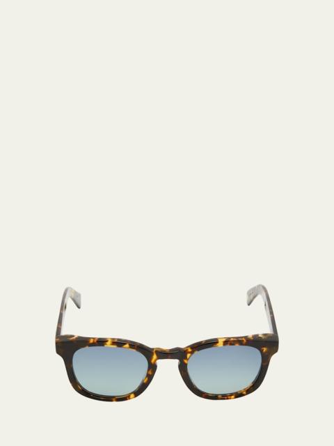 Garrett Leight Men's Kinny x Sun Keyhole Bridge Square Sunglasses