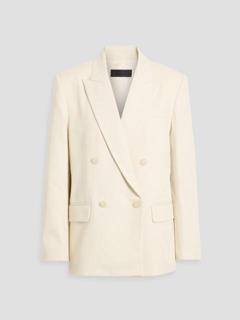 NILI LOTAN Pimpton double-breasted cotton and linen-blend blazer