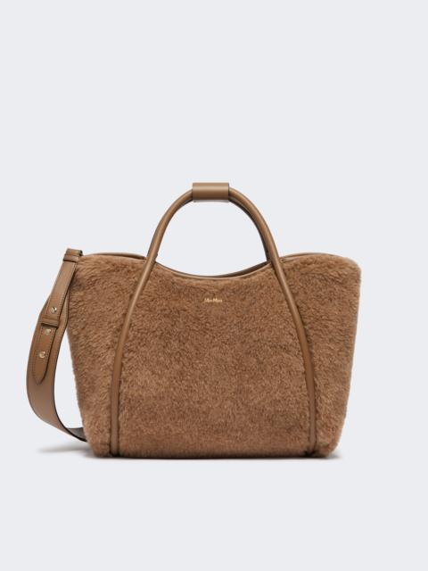 Max Mara TMARINS4 Small Marine Bag in alpaca and cashmere Teddy fabric