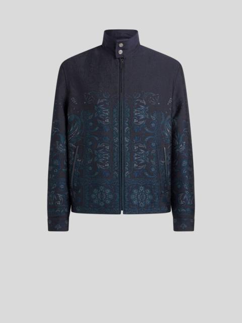 Etro WOOL-BLEND JACQUARD JACKET WITH STAND-UP COLLAR