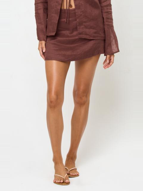 L*SPACE LSPACE Venice Cotton Cover-Up Skort in Cafe at Nordstrom