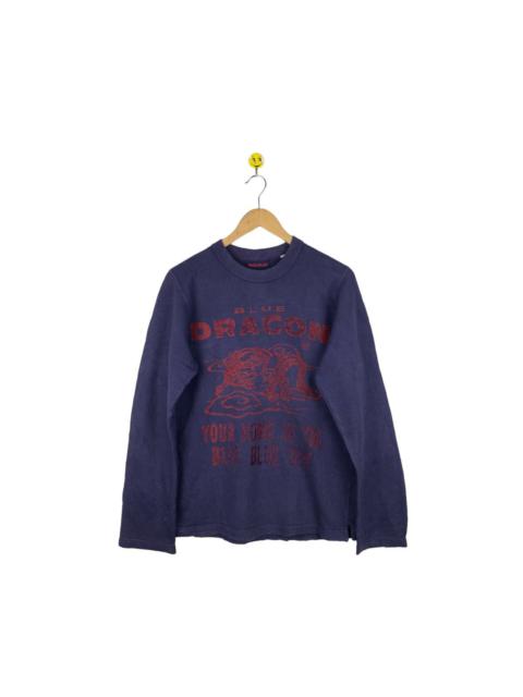 Other Designers Japanese Brand - Vintage Blue/Blue Sweatshirt Blue Dragon Blue Japan Sweater