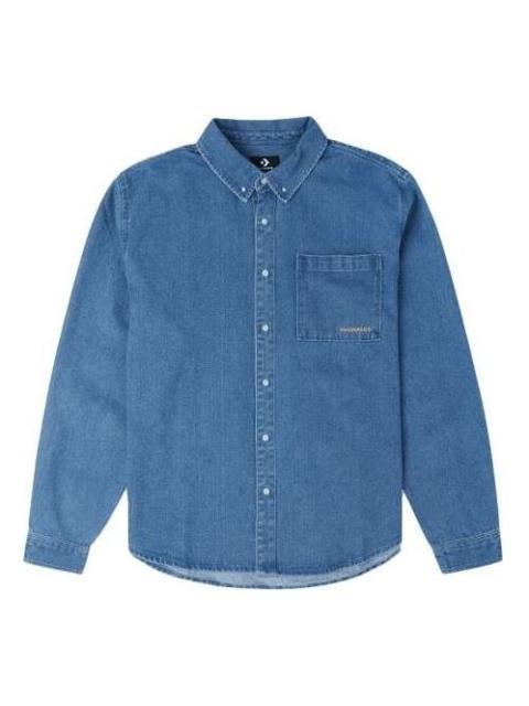 Converse Converse Oxford Long Sleeve Denim Shirt 'Indigo Blue' 10025071-A01