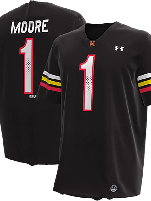Under Armour Under Armour Men's Maryland Terrapins DJ Moore #1 Black Replica Jersey