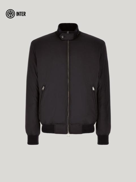 Canali CANALI NUVOLA BLACK PADDED TECHNICAL FABRIC BOMBER JACKET - INTER COLLECTION