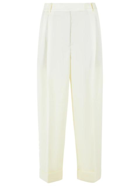 RÓHE Róhe Binanco High Waist Pants With Lapel In Wool Blend