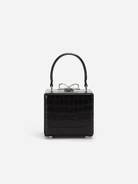 self-portrait Black Croc Micro Bag