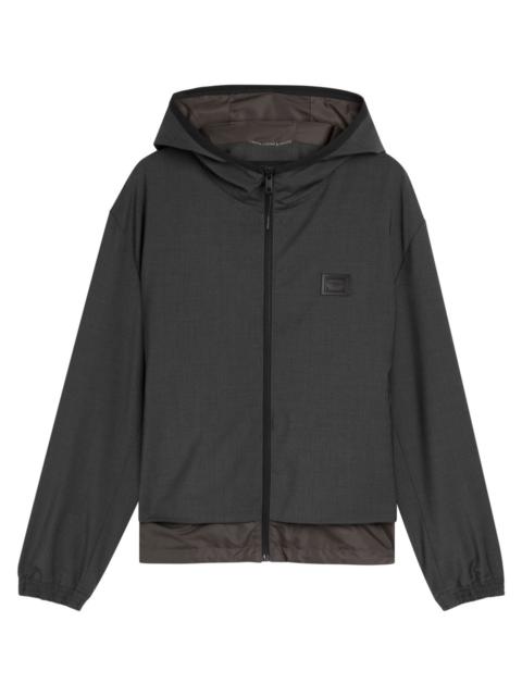 Dolce & Gabbana Dolce & Gabbana Tech Hooded Wool-blend Jacket