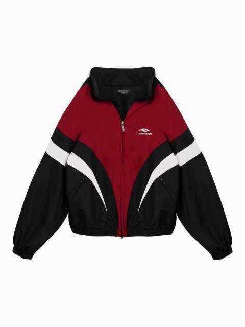 Balenciaga Off Shoulder Tracksuit 3 B Sports Icon Black/Red/White Jacket