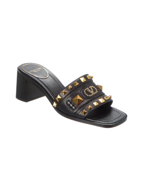 Valentino Valentino VLogo Signature 60 Grainy Leather Sandal