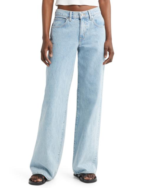 SLVRLAKE SLVRLAKE Mica Low Rise Wide Leg Organic Cotton Jeans in Clear Skies at Nordstrom