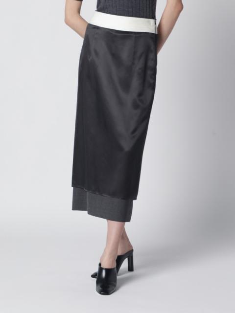 RÓHE Dark grey inside-out midi skirt