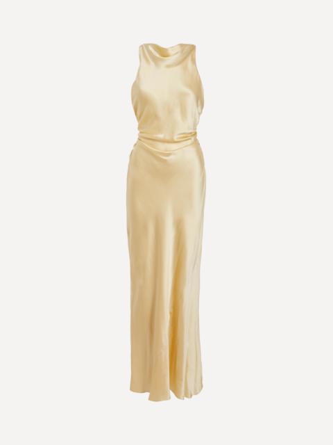 Reformation Cassette Blonde Silk Dress