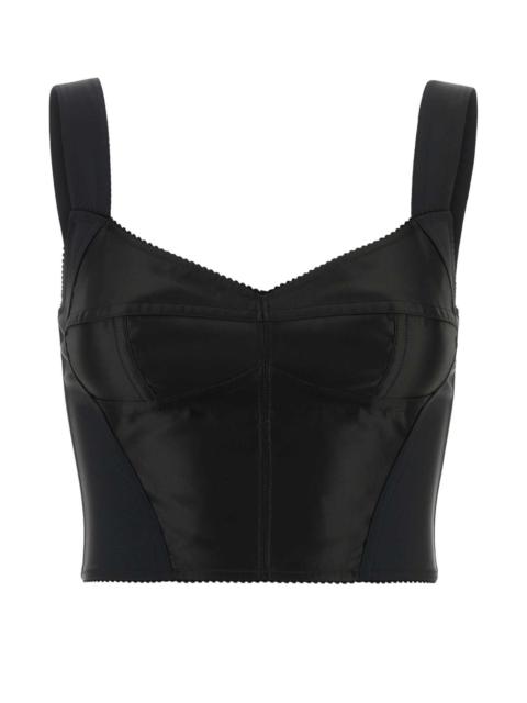 Dolce & Gabbana Dolce & Gabbana Women Black Stretch Nylon Blend Bodice