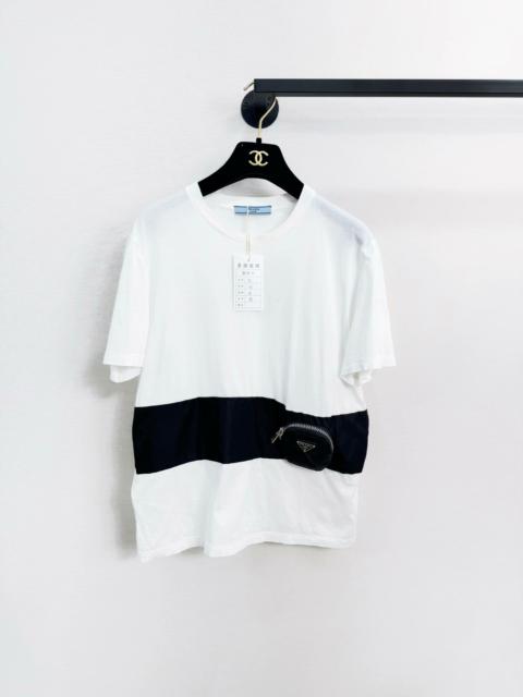 Prada Prada white short sleeve shirt with pouch