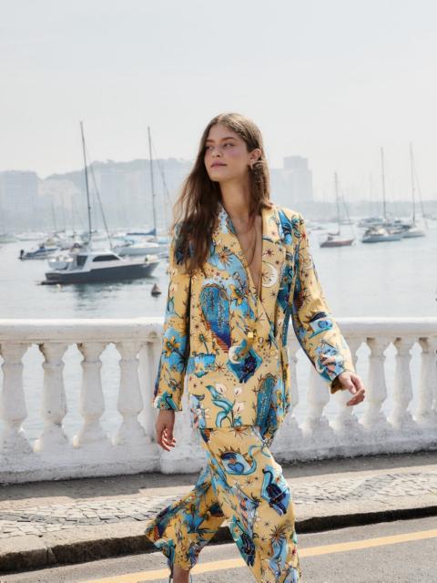 FARM RIO Sand Mystical Wide-Leg Lenzing Ecovero Viscose Pants