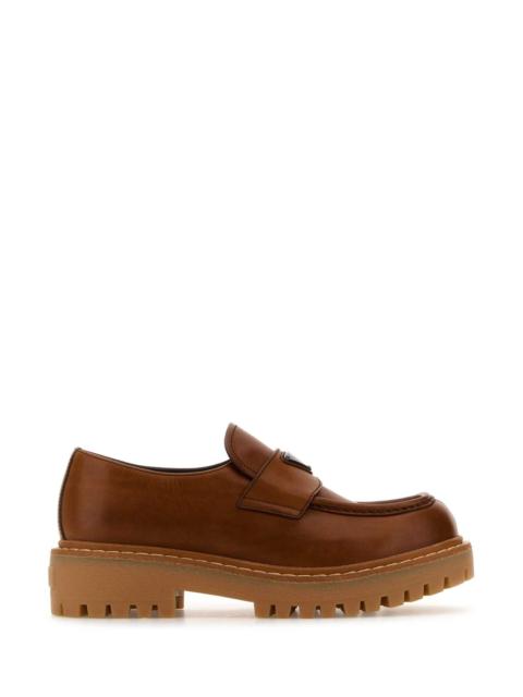 Prada Prada Men Caramel Leather Loafers