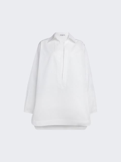 Alaïa Tunic Shirt Dress White