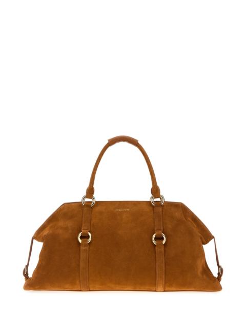 Alexander McQueen Caramel suede Farringdon Maxi handbag