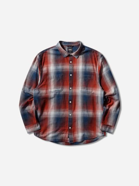 Vans Men's Indigo Plaid Longsleeve Shirt Racing Red