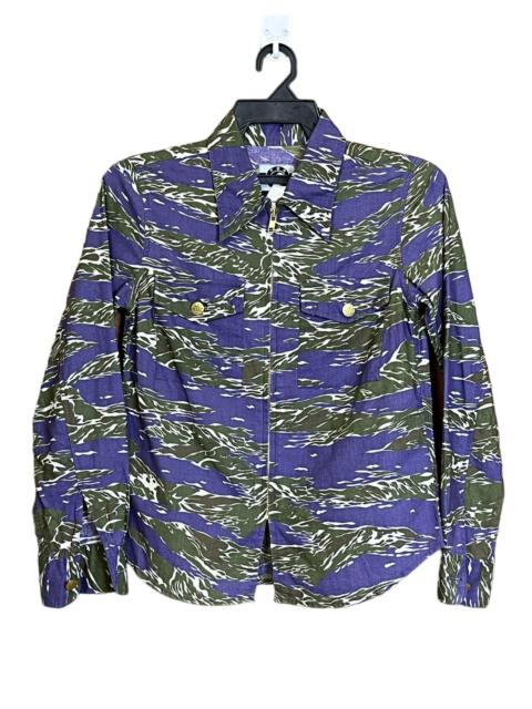 Other Designers COOL💥💥AGNES B. SPORT CAMO TIGER STRIPED ZIPPER L/S SHIRT