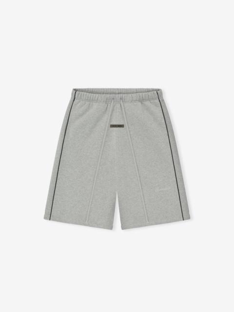 ESSENTIALS Relaxed Fleece Sweatshort With Piping