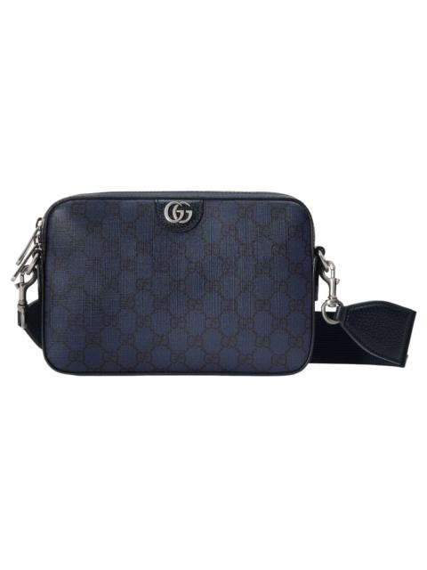 GUCCI GUCCI Ophidia Small $1890 Blue And Black GG Canvas Crossbody