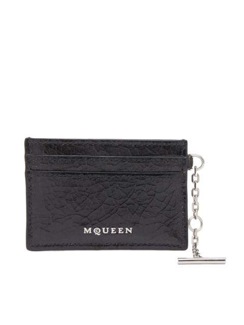 Alexander McQueen Sling Crackled Leather Card Holder