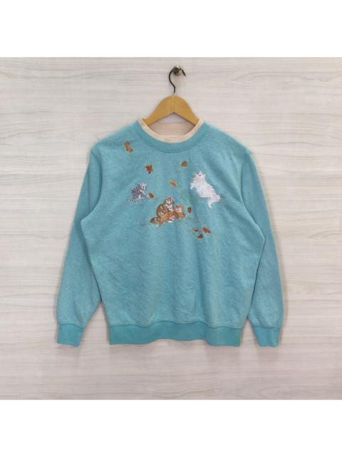 Other Designers Vintage - Cute Kitten Crewneck Cat Sweater