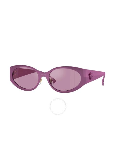 VERSACE Versace Violet Mirror Silver Oval Ladies Sunglasses VE2263 1503AK 56