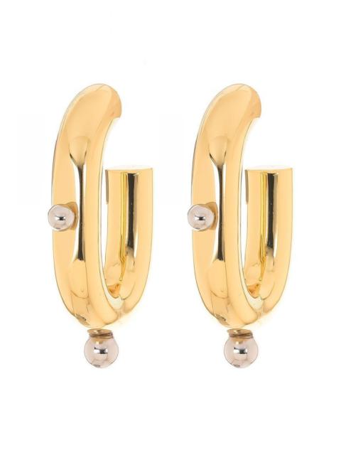 rabanne Gold & Silver Link Hoop Earrings