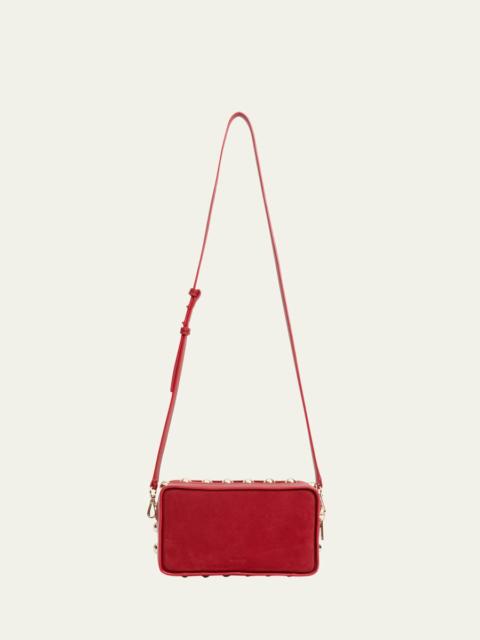 SIMKHAI Amaya Studded Suede & Leather Camera Bag