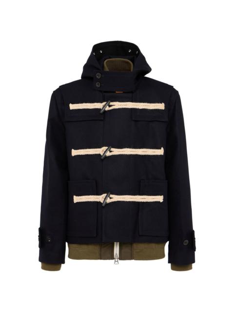 sacai SACAI Navy/Khaki Wool Jacket New & Authentic (Men's size:M;)