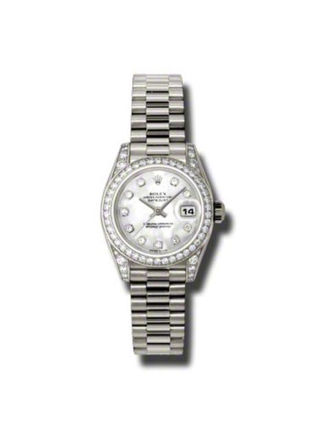ROLEX Rolex Lady-Datejust 26 Mother Of Pearl Dial 18K White Gold President Automatic Ladies Watch 179159MD