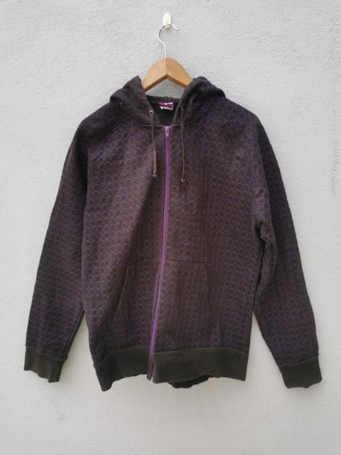 Other Designers Leilow - Leilow Sashiko Stitches Zipped-up Hoodie Sweatshirt