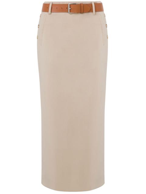 Moschino Belted Midi Skirt