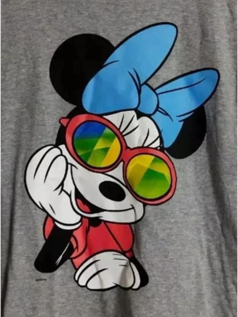 Other Designers Disney - Mini mouse stitched tee big logo evengelion