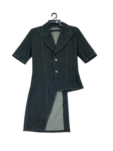 Other Designers Japanese Brand - Rare asymmetrical cut design denim button up dress jacket