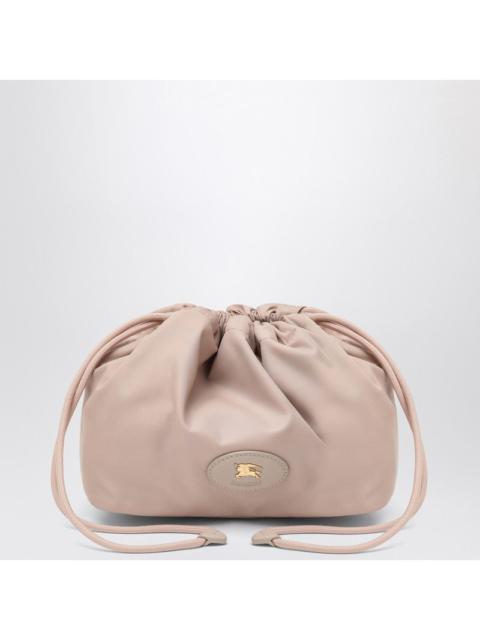 Burberry Reversible Pouch In Pink Nylon With Check Pattern Women