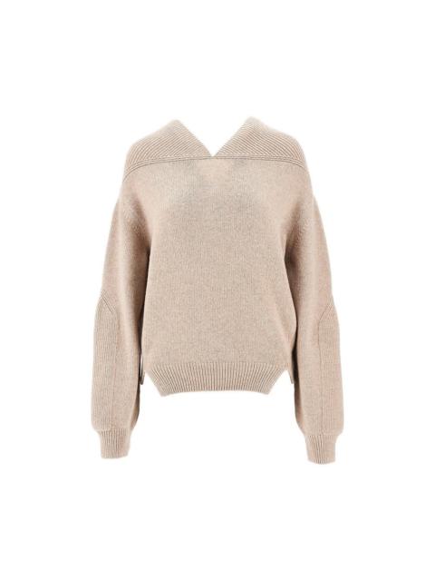 Victoria Beckham CASHMERE-BLEND V-NECK SWEATER