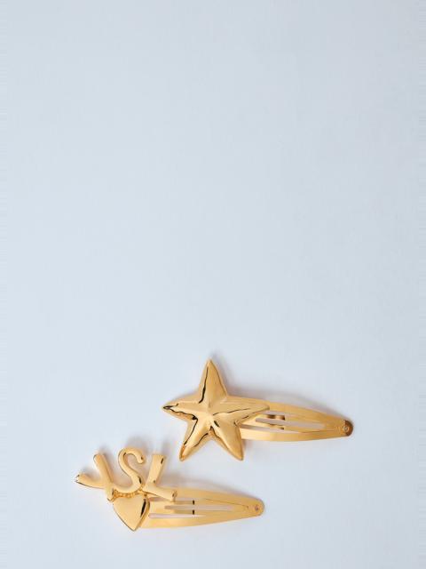 SAINT LAURENT Cassandre Hair Clips