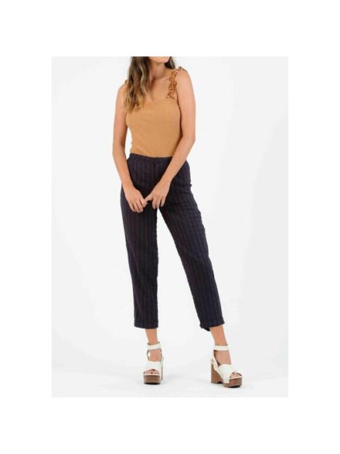 Other Designers Lucca Couture Pants Mallroy Cotton Striped Ankle Rolled Hem High Rise Sz XS NWT
