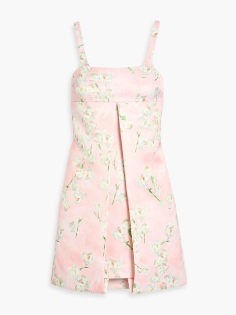 EMILIA WICKSTEAD Levisa layered floral-print duchesse-satin mini dress