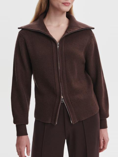 VARLEY Varley Enrico Knit Zip Jacket in Coffee Bean at Nordstrom