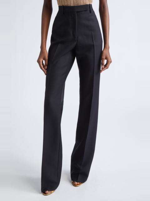 TOM FORD TOM FORD Virgin Wool, Mohair & Silk Pants in Lb999 Black at Nordstrom