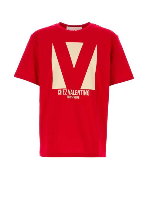 Valentino Valentino Garavani Men Red Cotton T-Shirt