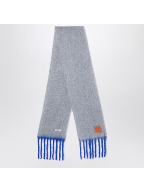 Loewe Loewe Grey/Blue Mohair And Wool Scarf Men