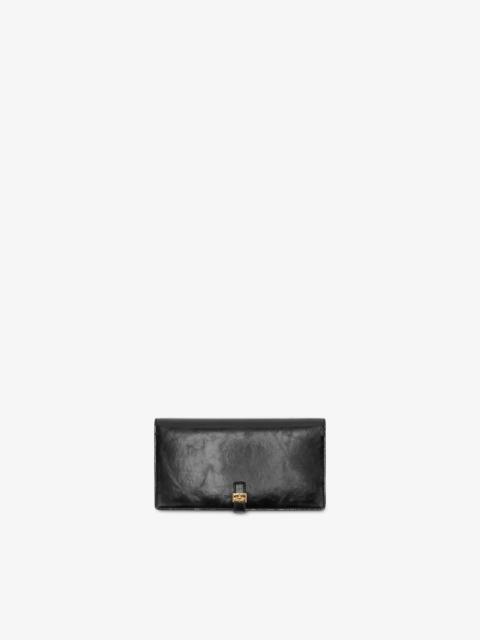 GANNI SUE SLIM LONG WALLET IN BLACK